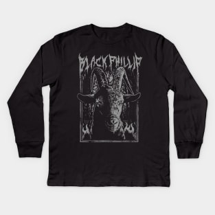 Black Metal Phillip Kids Long Sleeve T-Shirt